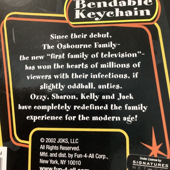 NEW The Osbourne Family JACK OSBOURNE Bendable Keychain 2002 - Picture 3 of 8